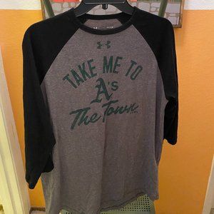 Under Armour Heatgear Oakland A's baseball tee shirt
